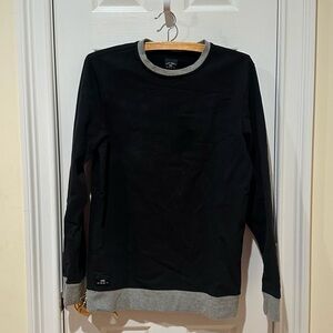 Vans x Gilbert Crockett Collab Black and Gray Long Sleeve Sweatshirt. Size Med